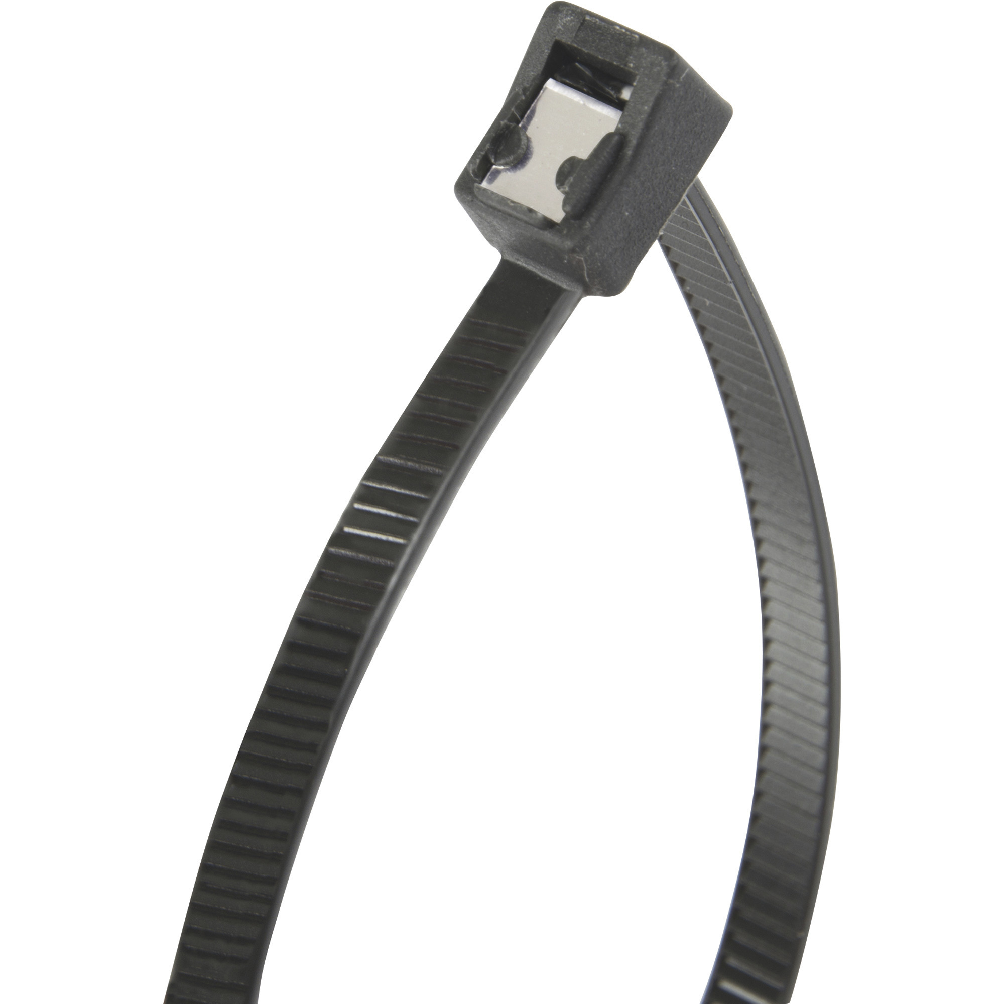 Gardner Bender Self-Cutting Cable Ties, 8in.L, 50-Pack, Black, Model# 46-308UVBSC